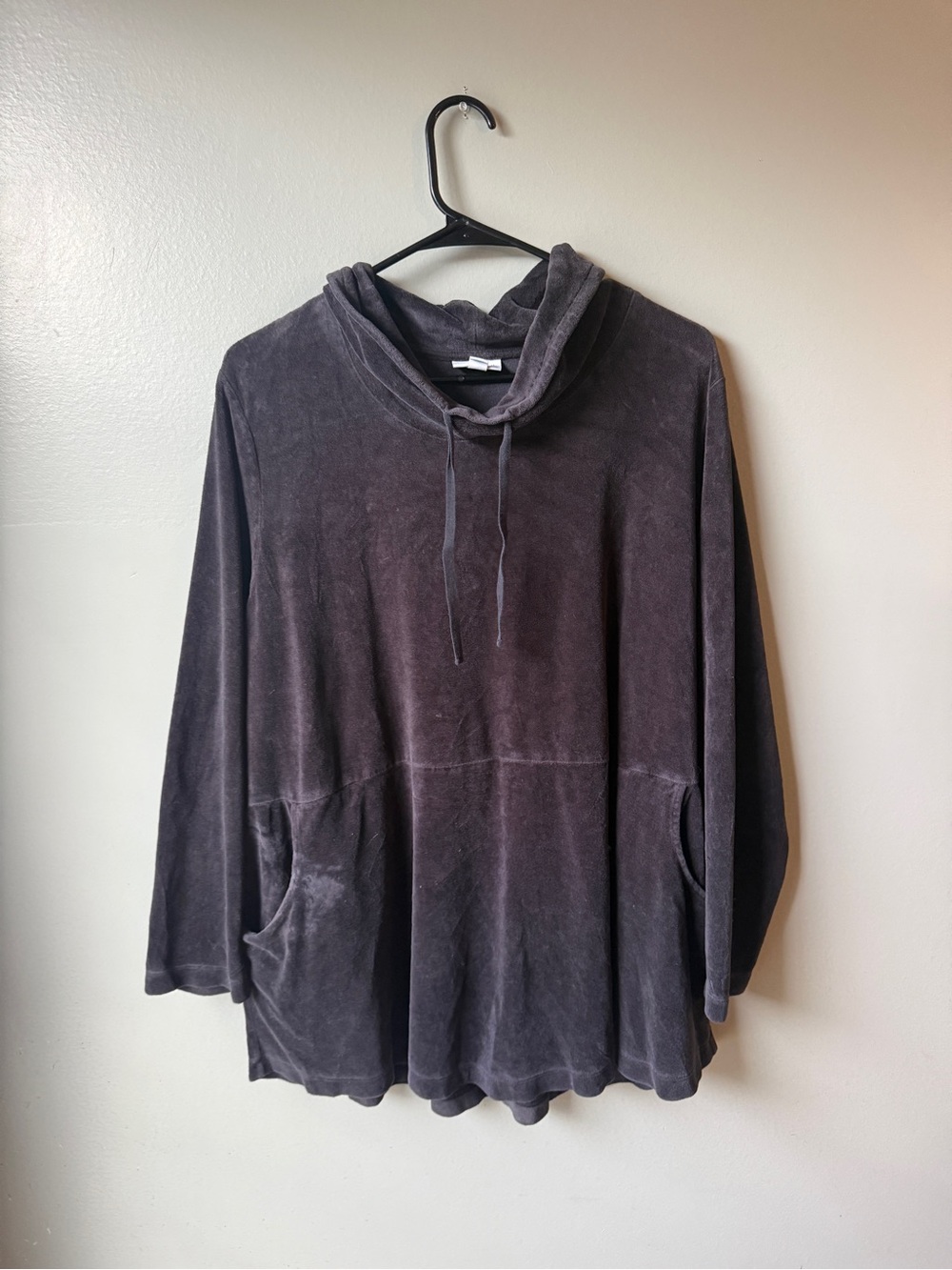 Pure Jill Women’s Velour Cowl Neck Tunic Pullover Size 2X